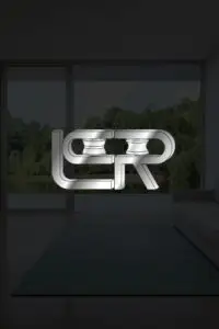 a logo on a glass wall