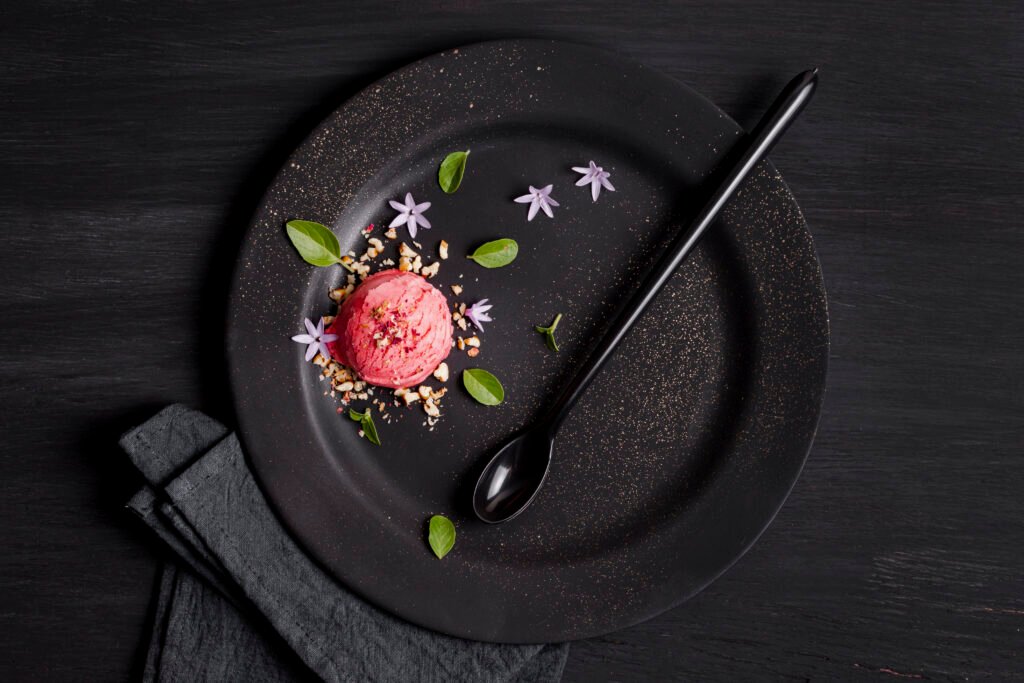 Photo d&#039;un dessert pour la création d&#039;un site internet pour restaurant gastronomie